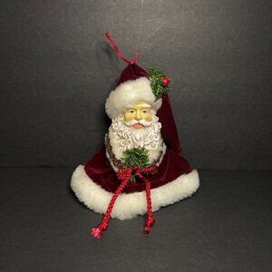 VTG San Francisco Music Box Co. Musical Santa Claus Christmas Ornament - Plays!